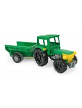 Farm Traktor grün mit Anhänger