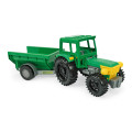 Farm Traktor grün mit Anhänger